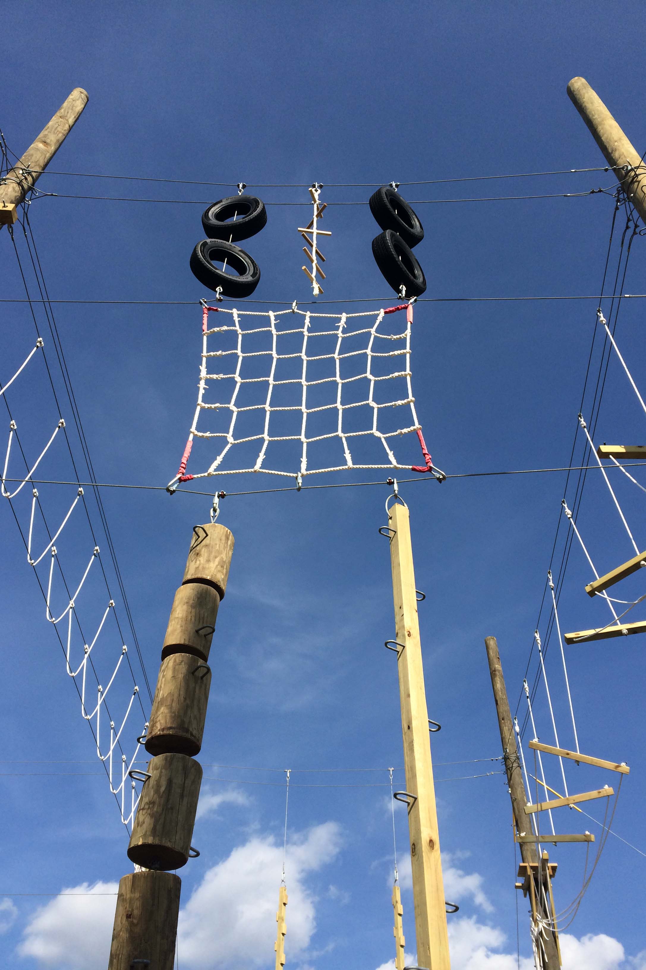 vertical playpen on high ropes course